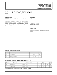 PD7088 datasheet: AIGaAs PIN photo diode PD7088