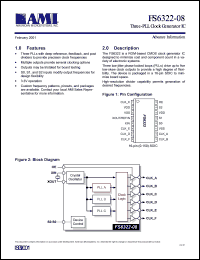 FS6322-08 datasheet: Three-PLL clock generator IC FS6322-08