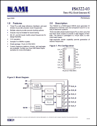 FS6322-03 datasheet: Three-PLL clock generator IC FS6322-03