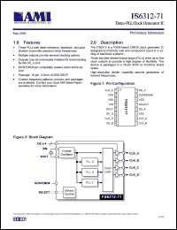 FS6312-71 datasheet: Three-PLL clock generator IC FS6312-71