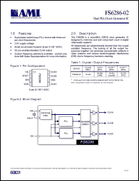 FS6286-02 datasheet: Dual PLL clock generator IC FS6286-02