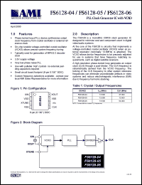 FS6128-06 datasheet:  PLL  clock generator IC with VCXO FS6128-06