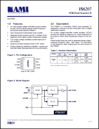FS6207-01 datasheet: VCXO clock generator IC FS6207-01