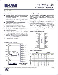 FS612509-01 datasheet: 1:9 sero-delay clock buffer IC FS612509-01