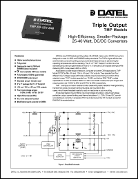 TMP-5/5-15/1-D24 datasheet: 35W, triple output DC/DC converter TMP-5/5-15/1-D24