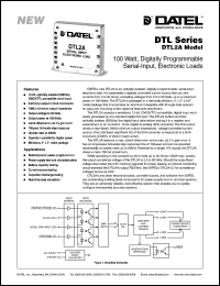 DTL2A datasheet: 100W, serial-unput electronic load DTL2A