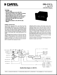 DM-4101L datasheet:  4 1/2 digit digital panel meter DM-4101L