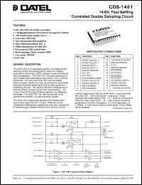 CDS-1401MC datasheet: 14-bit, fast-settling correlated double sampling circuit CDS-1401MC