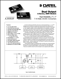 BWR-5/900-D12A datasheet: 5V    7-10W, dual output  DC/DC converter BWR-5/900-D12A