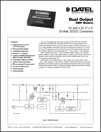 BMP-5/5-3.3/4-D48S datasheet: 5V and 3.3V,  35W, dual output DC/DC converter BMP-5/5-3.3/4-D48S