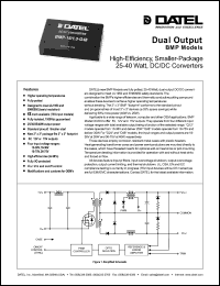 BMP-12/1.65-Q12 datasheet: 12V,  25-40W, dual output DC/DC converter BMP-12/1.65-Q12