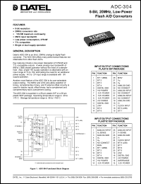 ADC-304-3 datasheet: 8-Bit, 20 MHz, low-power flash A/D converter ADC-304-3