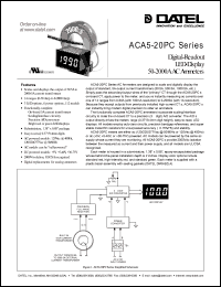 ACA5-20PC-8-DC2-RL datasheet: 400A  digital-readout LED-display AC ammeter ACA5-20PC-8-DC2-RL
