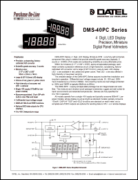 DMS-40PC-1-RS datasheet: 2V  4 1/2 digit, LED display precision, miniature digital panel voltmeter DMS-40PC-1-RS