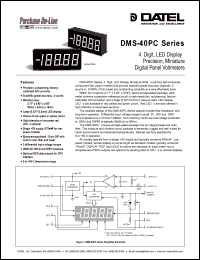 DMS-40PC-1-RL datasheet: 2V  4 1/2 digit, LED display precision, miniature digital panel voltmeter DMS-40PC-1-RL