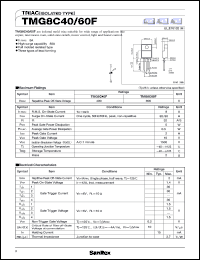 TMG8C60F datasheet: 600V triac (isolated type) TMG8C60F