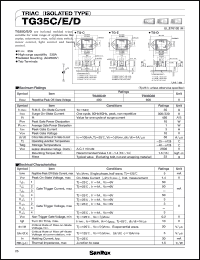 TG35C40 datasheet: 400V triac (isolated type) TG35C40