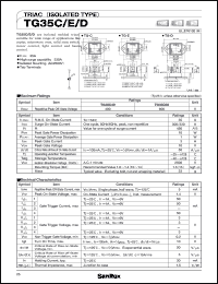 TG35C60 datasheet: 600V triac (isolated type) TG35C60