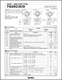 TG25D40 datasheet: 400V triac (isolated type) TG25D40