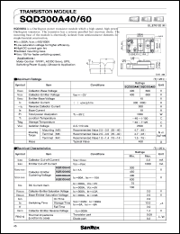 SQD300A40 datasheet: 400V transistor module SQD300A40