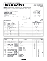 SQD200A40 datasheet: 400V transistor module SQD200A40