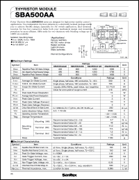SBA500AA160 datasheet: 1600V transistor module SBA500AA160
