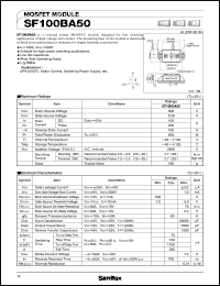 SF100BA50 datasheet: 500V mosfet module SF100BA50