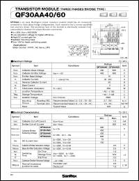 QF30AA60 datasheet: 600V transistor module (three phase bridge type) QF30AA60