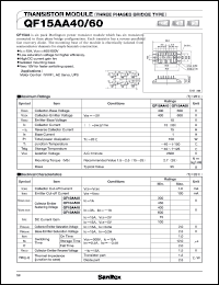 QF15AA40 datasheet: 400V transistor module (three phase bridge type) QF15AA40