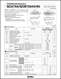 QCA75A60 datasheet: 600V transistor module QCA75A60