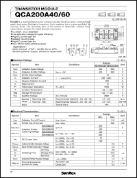 QCA200A60 datasheet: 600V transistor module QCA200A60