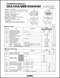 QBB100A60 datasheet: 600V Transistor module QBB100A60