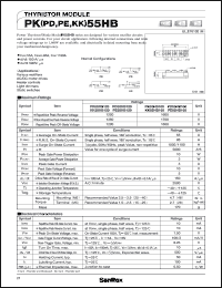 KK55HB120 datasheet: 1200V Thyristor module KK55HB120