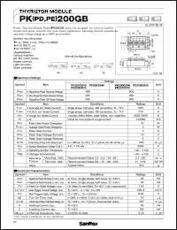 PD200GB40 datasheet: 400V Thyristor module PD200GB40