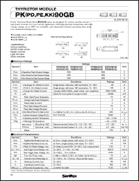 KK90GB160 datasheet: 800V Thyristor module KK90GB160