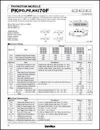 PE70F160 datasheet: 1600V Thyristor module PE70F160