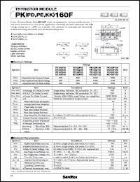 PE160F160 datasheet: 1600V Thyristor module PE160F160