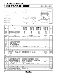 PE130F40 datasheet: 400V Thyristor module PE130F40