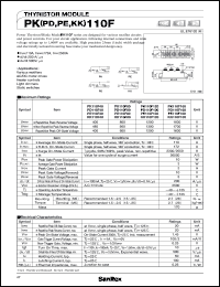 KK110F160 datasheet: 1600V Thyristor module KK110F160
