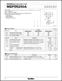MDF250A50 datasheet: 500V diode (non-isolated type) MDF250A50