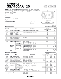 GSA400AA120 datasheet: 1200V  IGBT module GSA400AA120