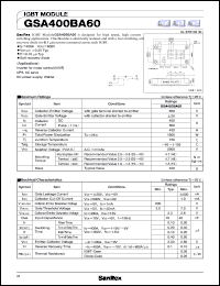 GSA400BA60 datasheet: 600V  IGBT module GSA400BA60