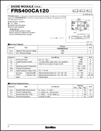 FRS400CA120 datasheet: 1200V diode module FRS400CA120