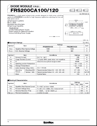 FRS200CA100 datasheet: 1000V diode module FRS200CA100