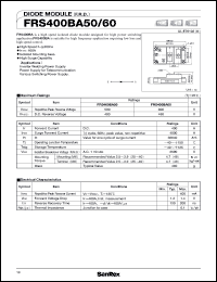 FRS400BA60 datasheet: 600V diode module FRS400BA60