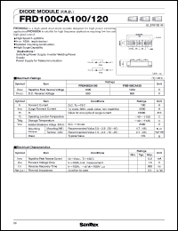 FRD100CA100 datasheet: 1000V diode module FRD100CA100