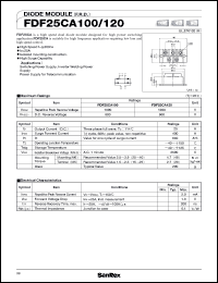 FDF25CA100 datasheet: 1000V diode module FDF25CA100
