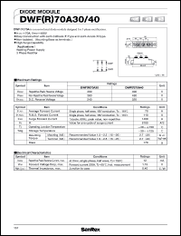 DWF70A40 datasheet: 400V diode module DWF70A40