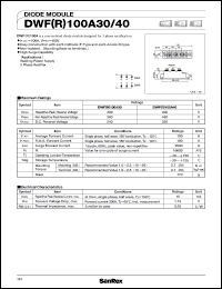 DWF100A40 datasheet: 400V diode module DWF100A40