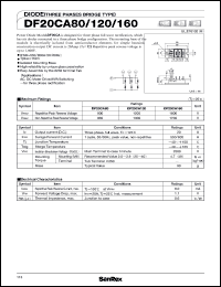 DF20CA80 datasheet: 800V diode (three phase bridge type) DF20CA80